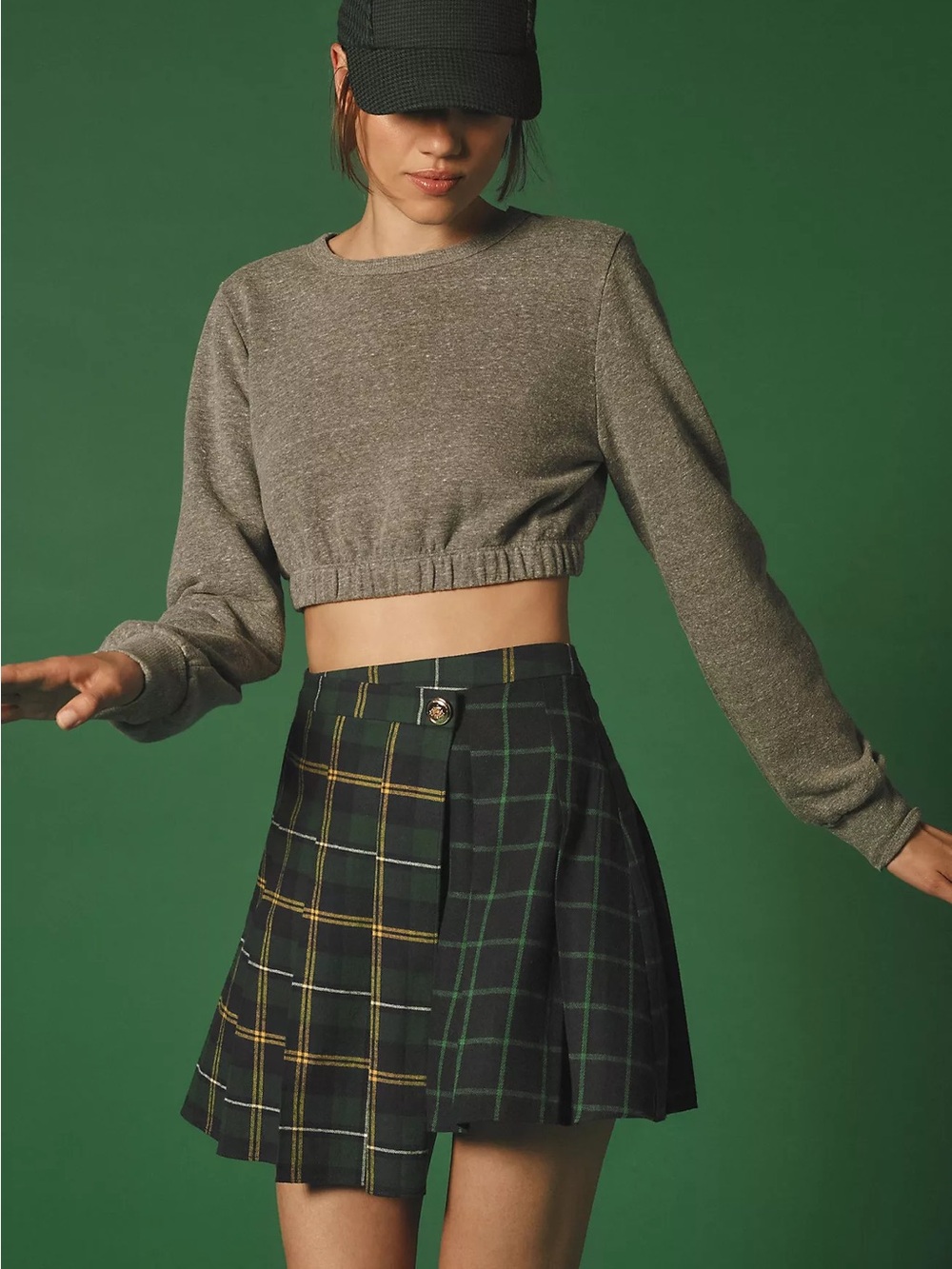 Mare Mare Asymmetrical Pleated Skirt